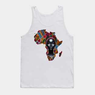 African Map Face Tank Top